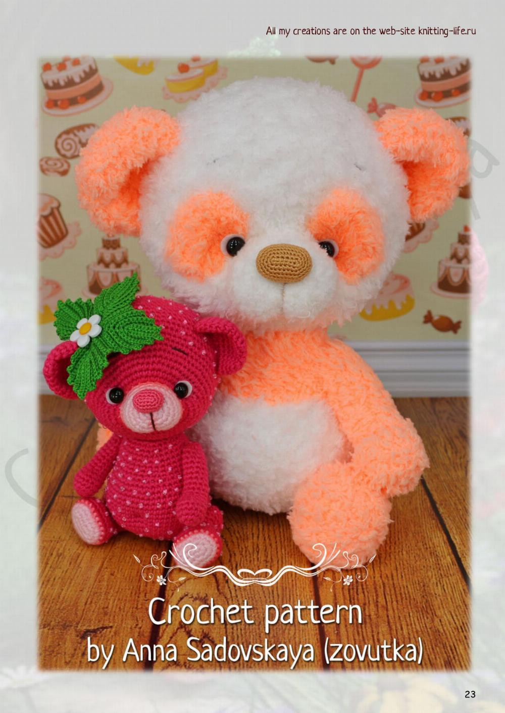 crochet pattern berry bear