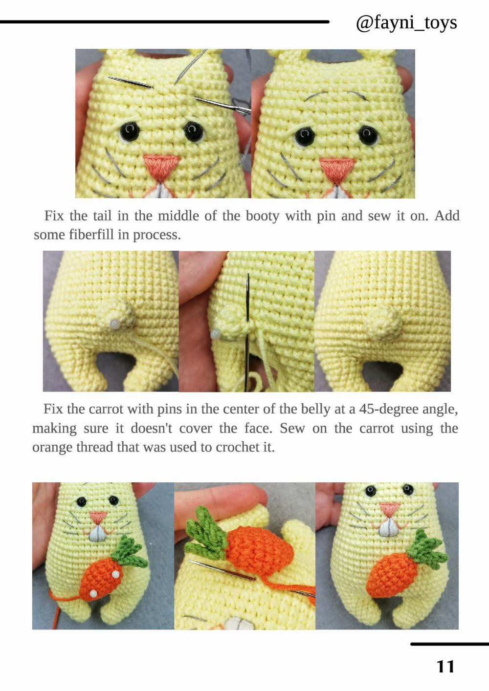 CROCHET PATTERN Bunny with carrot