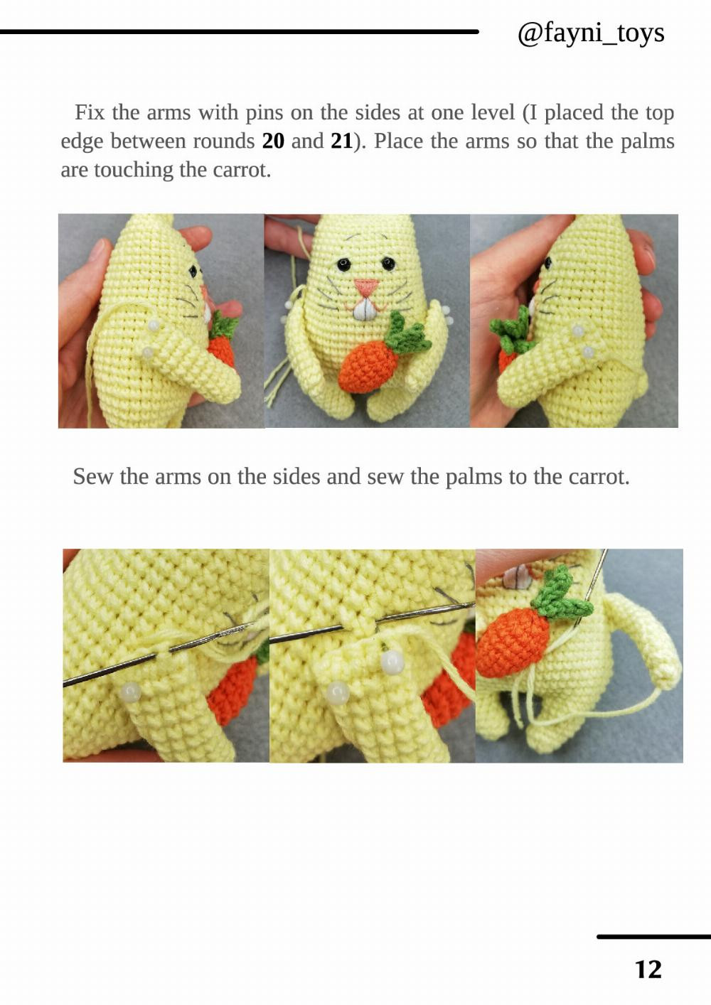 CROCHET PATTERN Bunny with carrot