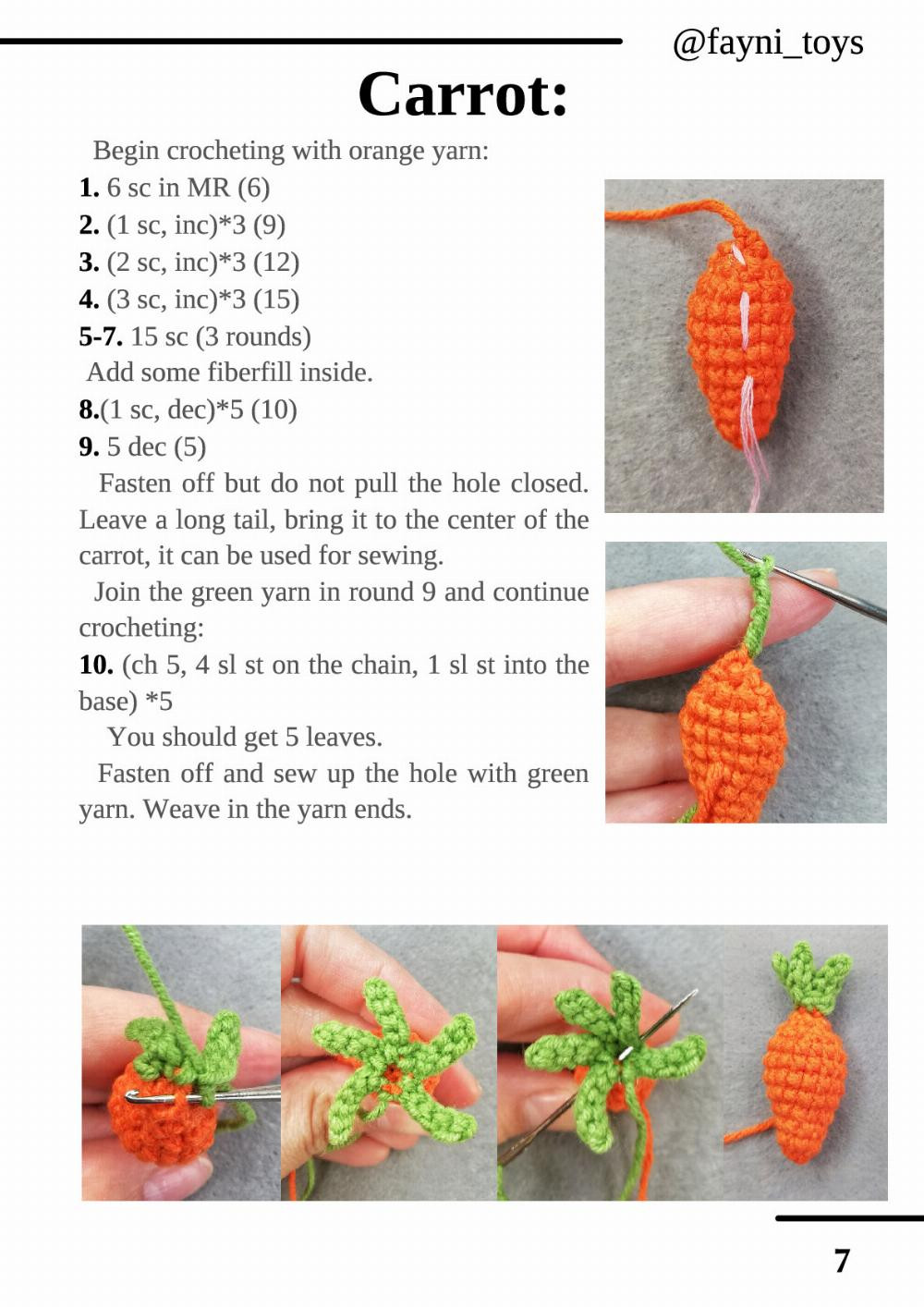 CROCHET PATTERN Bunny with carrot