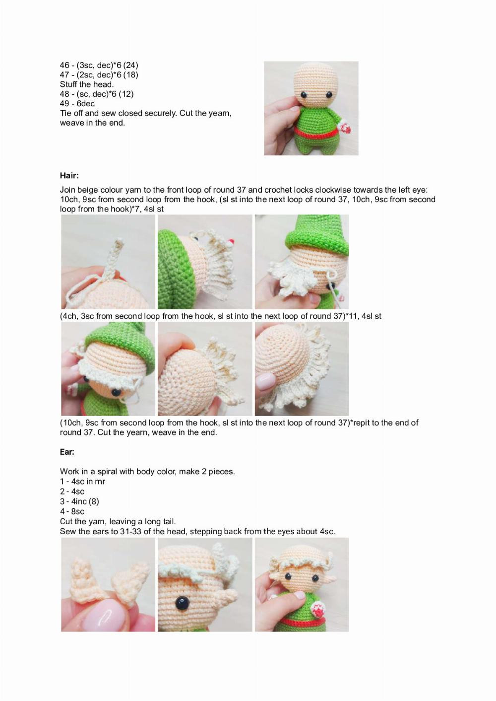 crochet pattern christmas elf