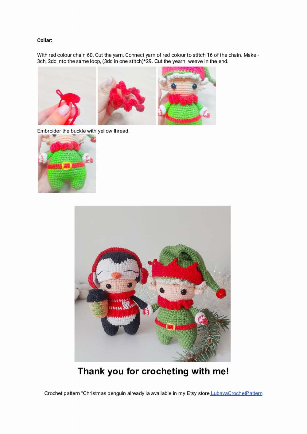 crochet pattern christmas elf