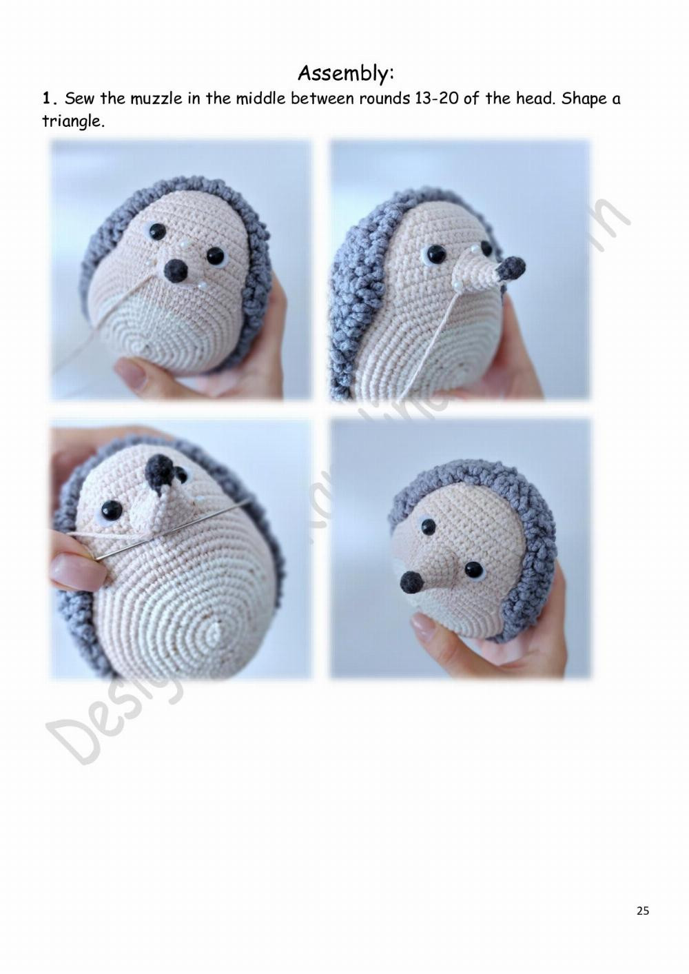 Crochet pattern «Christmas hedgehog»