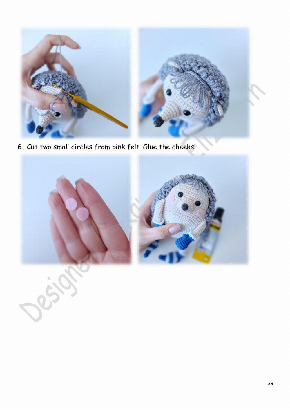 Crochet pattern «Christmas hedgehog»