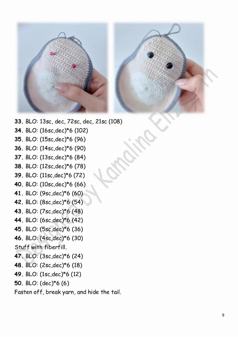 Crochet pattern «Christmas hedgehog»