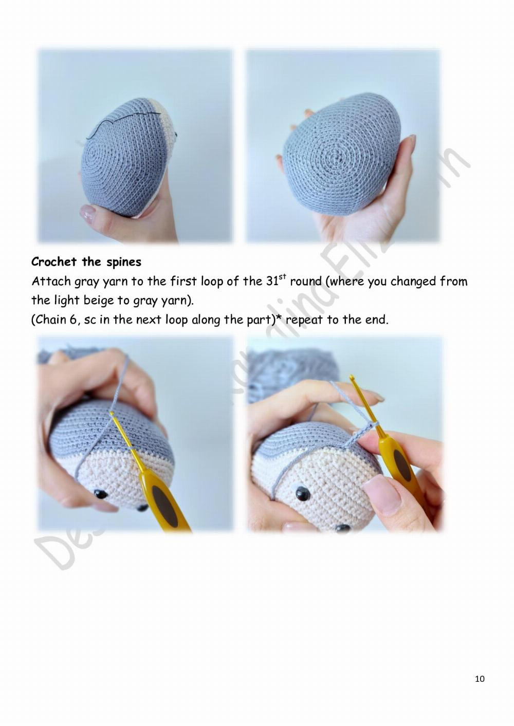 Crochet pattern «Christmas hedgehog»