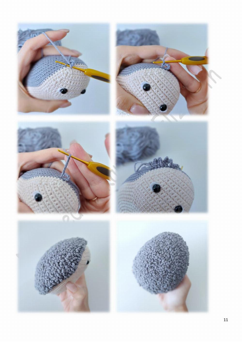 Crochet pattern «Christmas hedgehog»