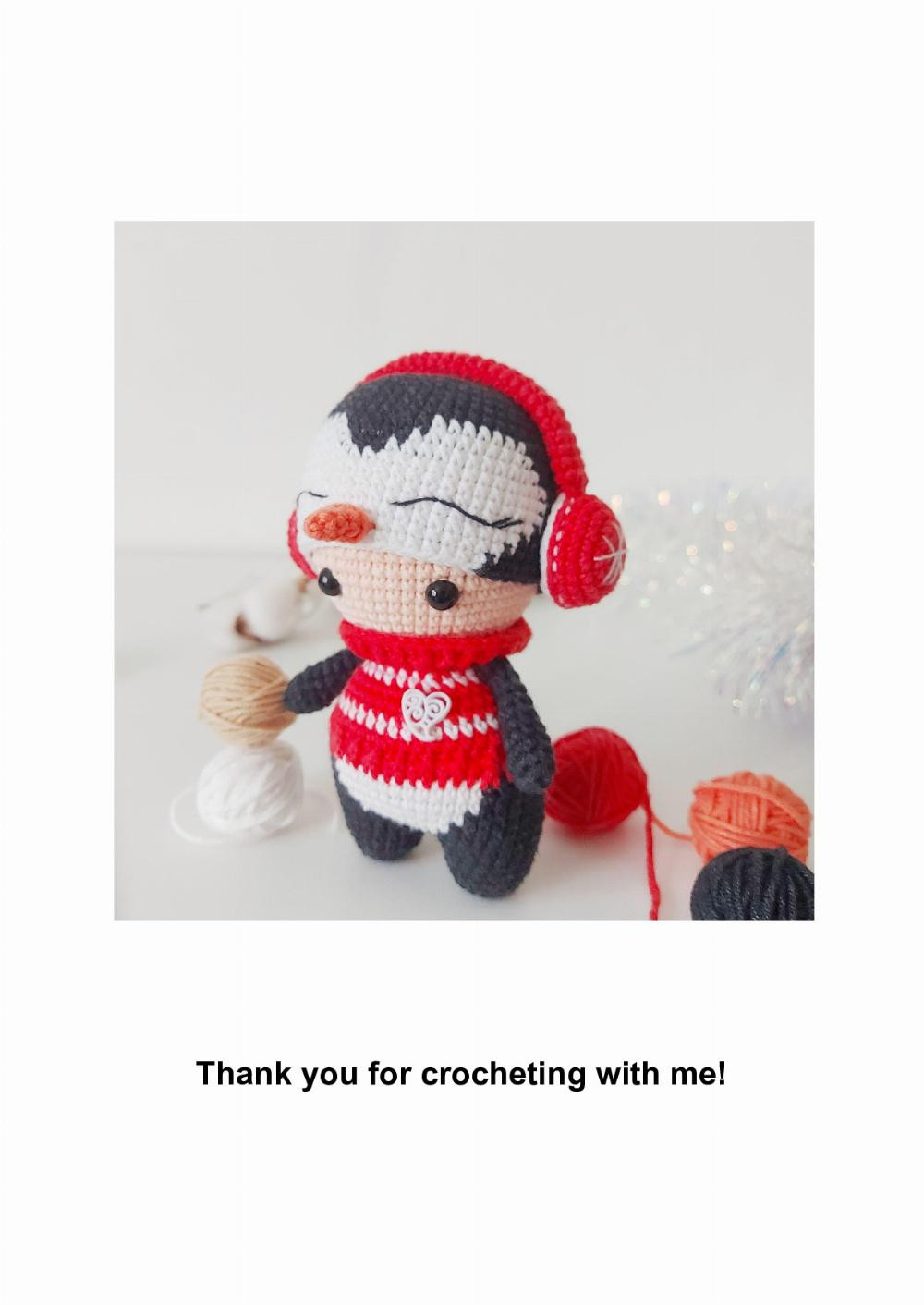 Crochet pattern “Christmas toy penguin”