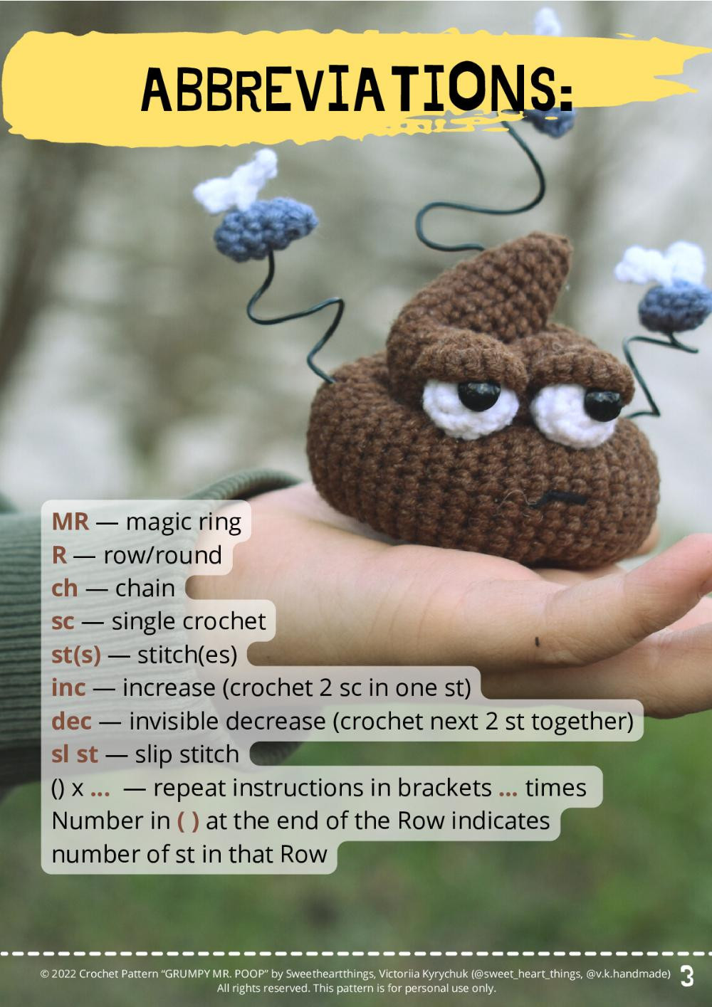 Crochet pattern | December 2022 Grumpy Mr.PooP