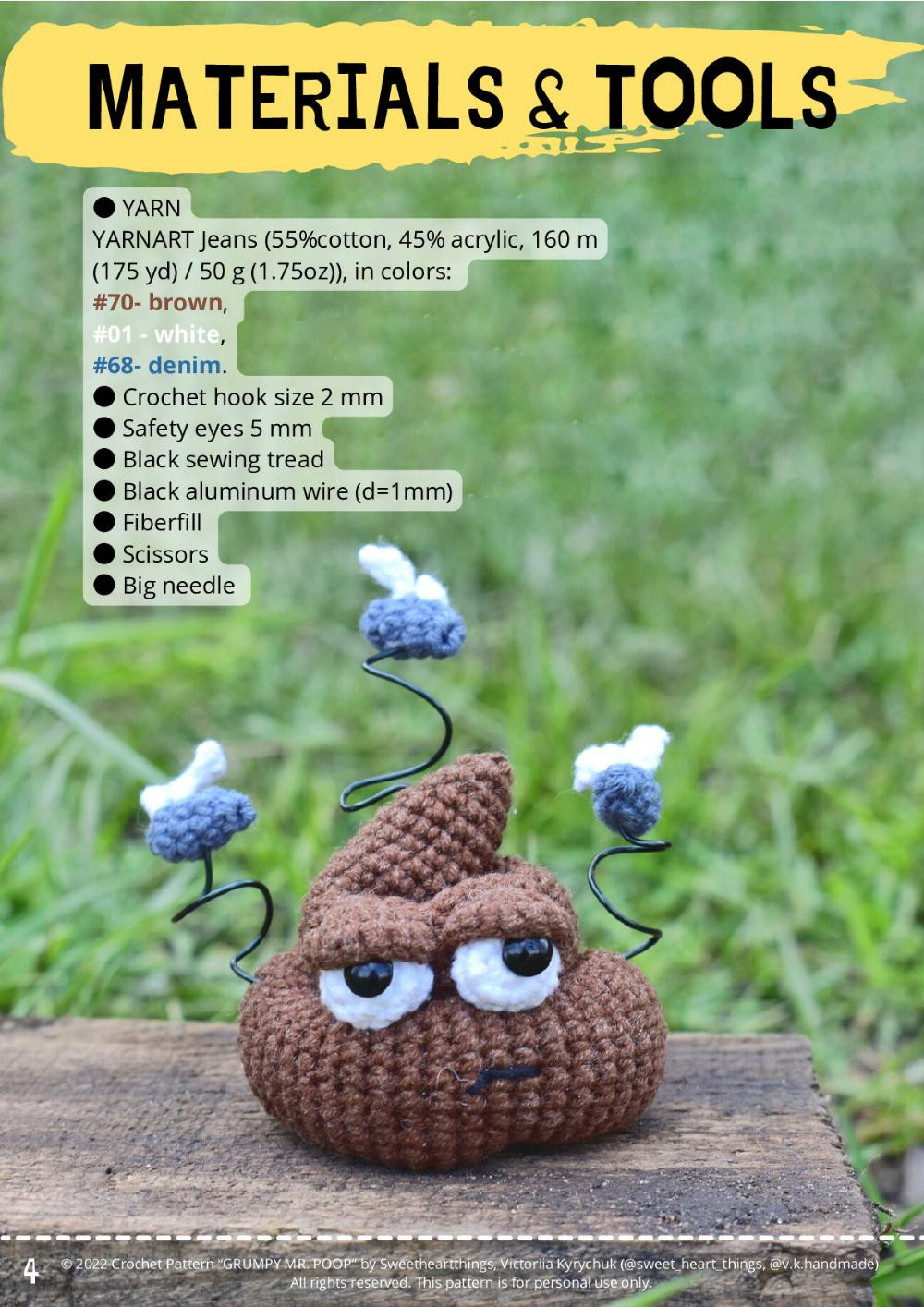 Crochet pattern | December 2022 Grumpy Mr.PooP