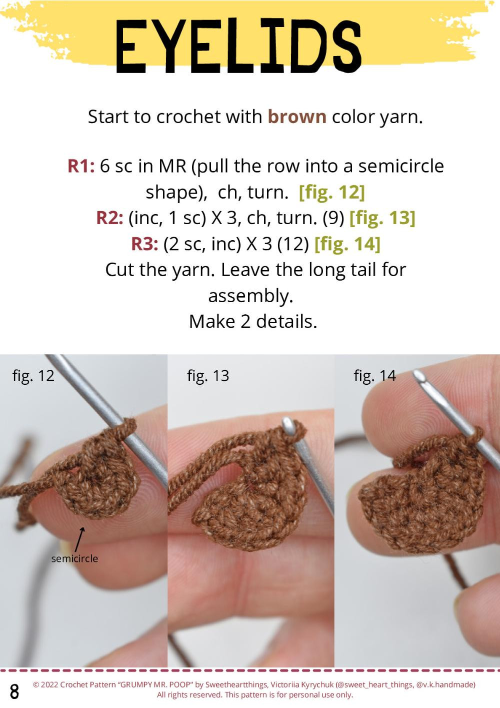 Crochet pattern | December 2022 Grumpy Mr.PooP