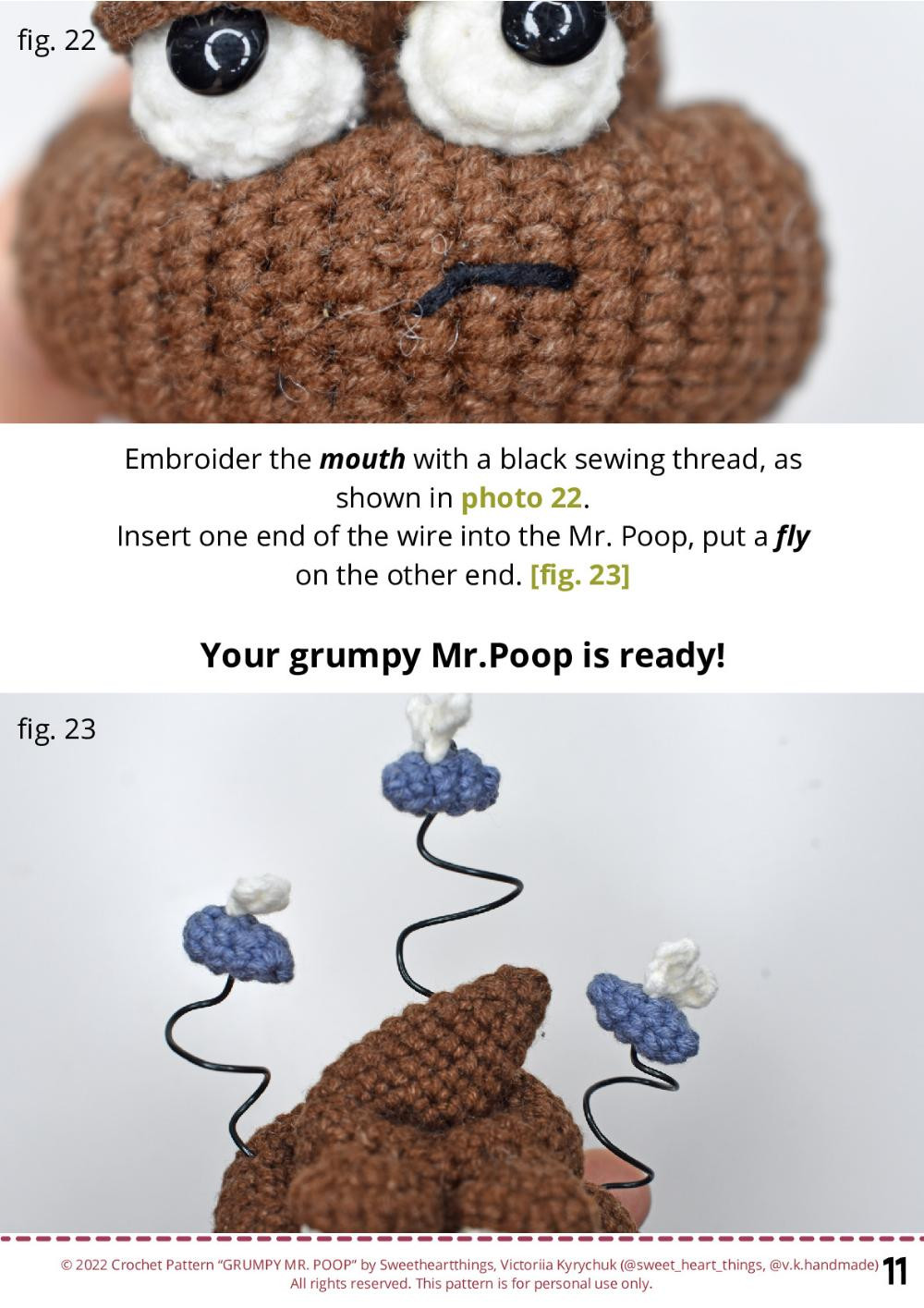 Crochet pattern | December 2022 Grumpy Mr.PooP