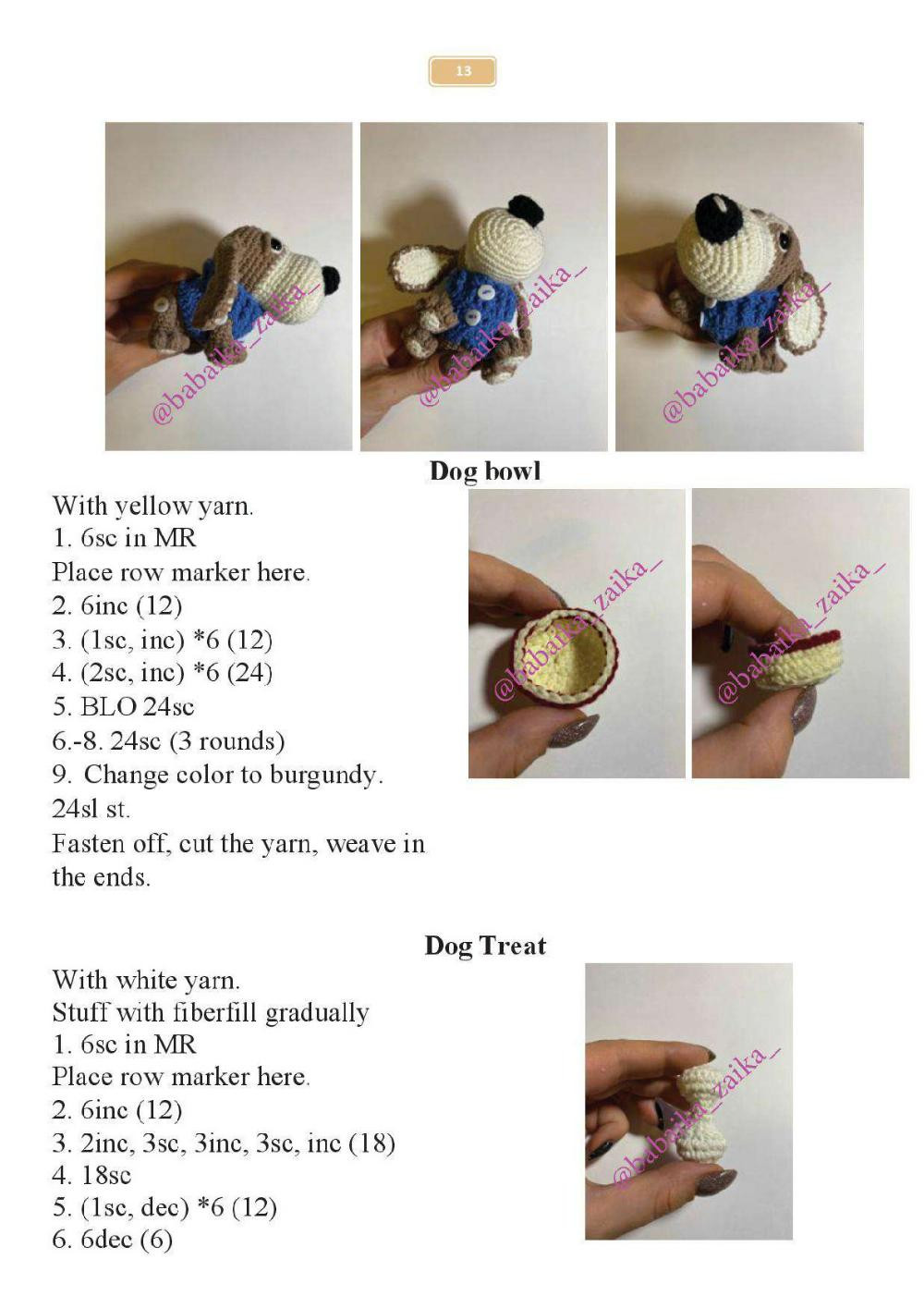 crochet pattern dog pupa