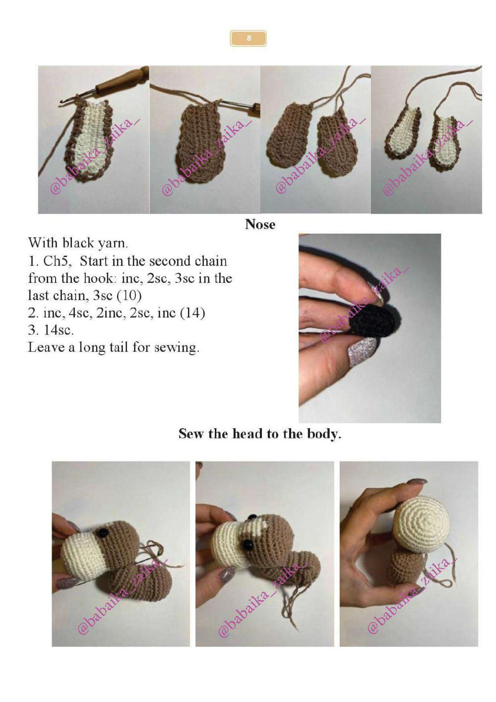 crochet pattern dog pupa