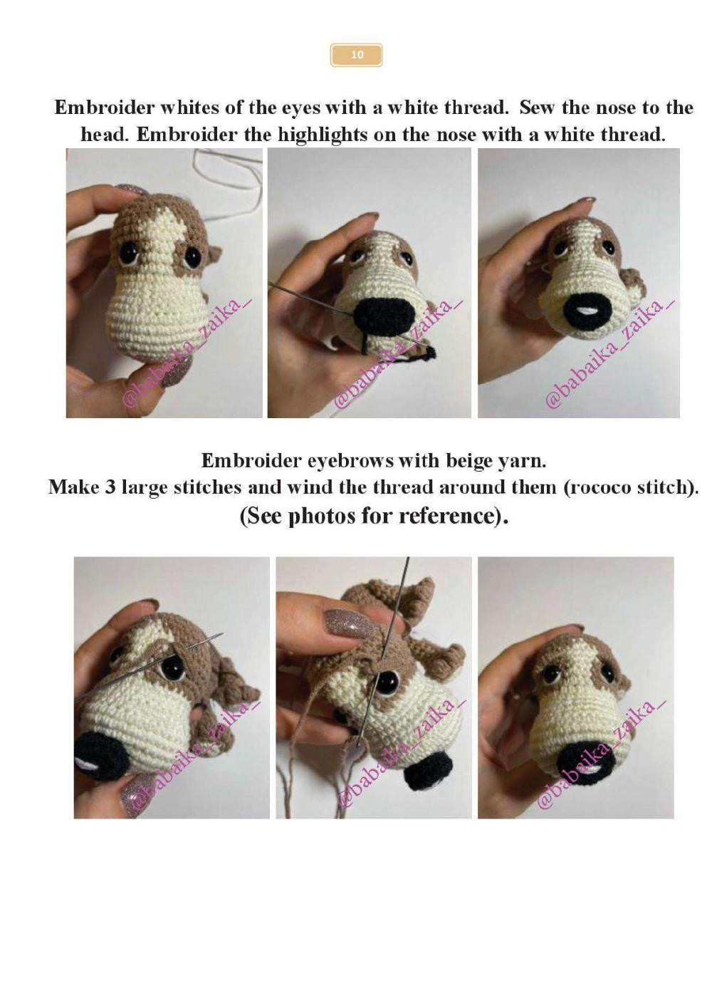 crochet pattern dog pupa