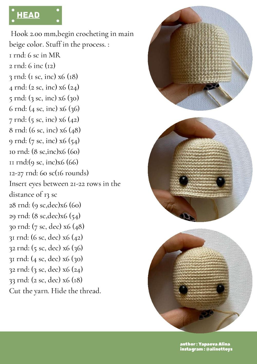 CROCHET PATTERN DOLL DORY