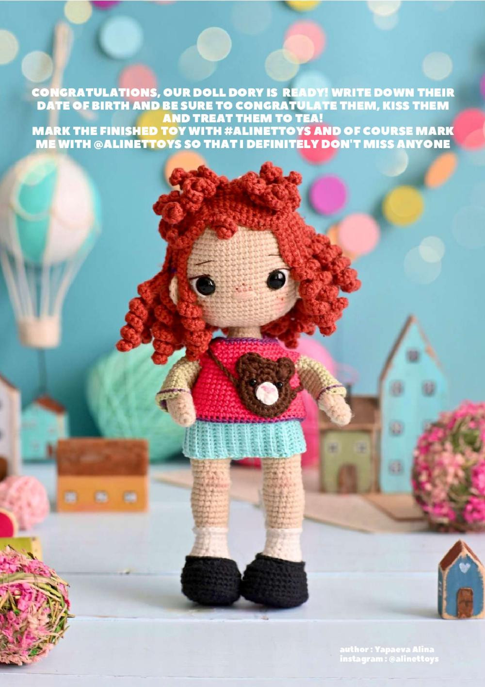 CROCHET PATTERN DOLL DORY