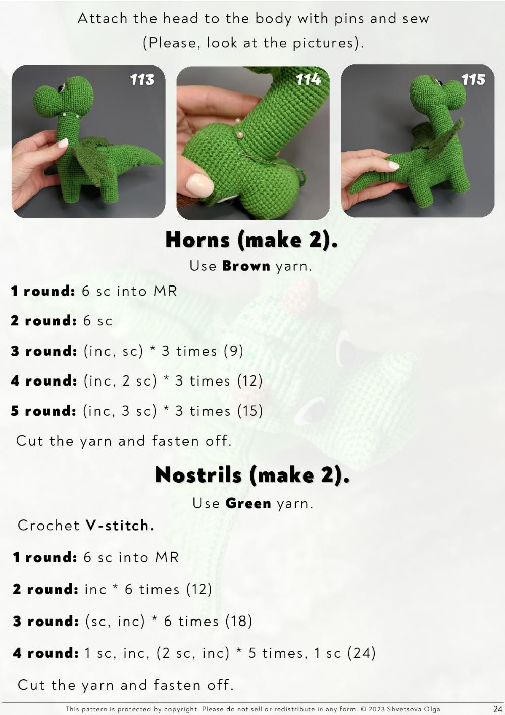 crochet pattern dragon