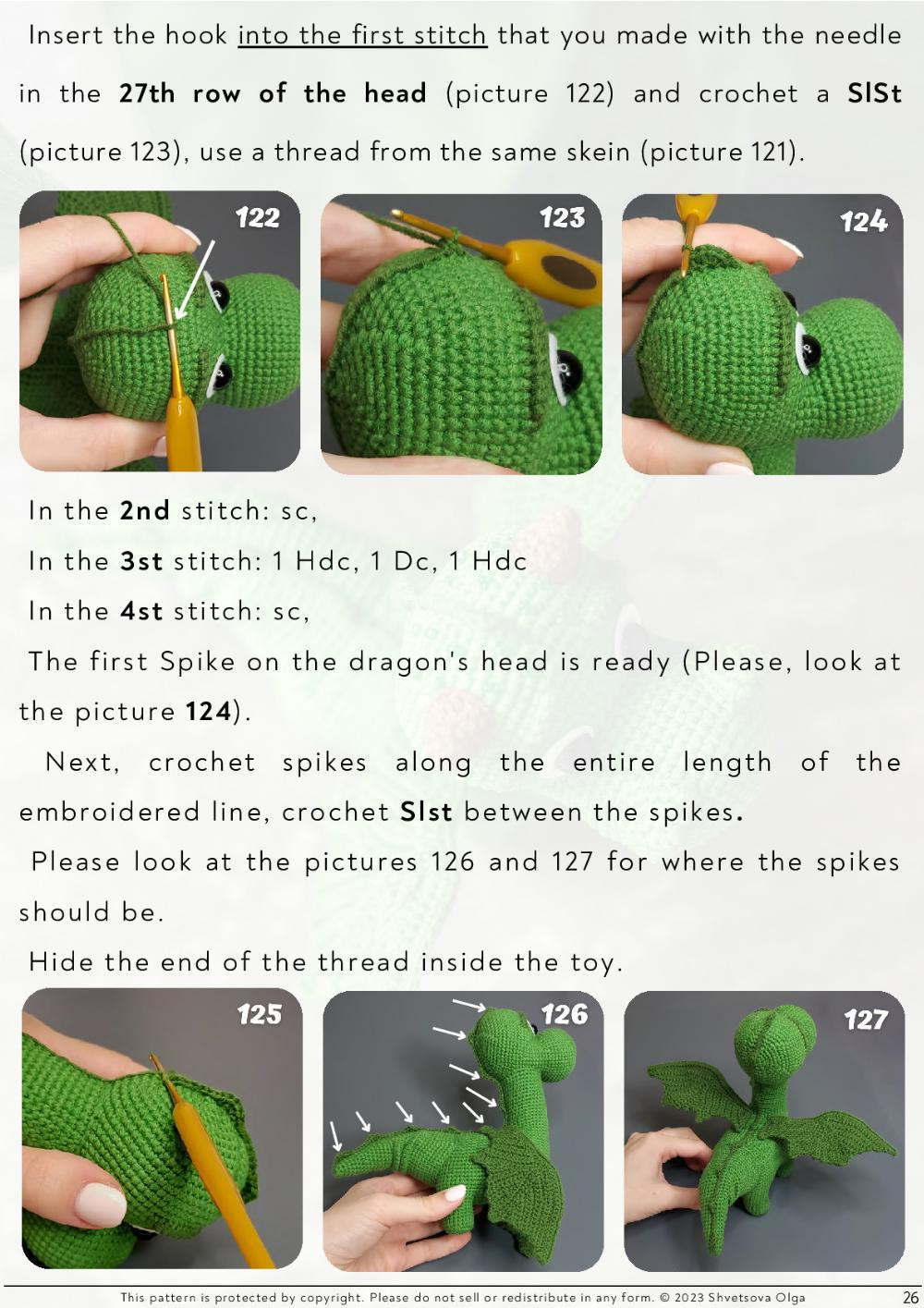 crochet pattern dragon