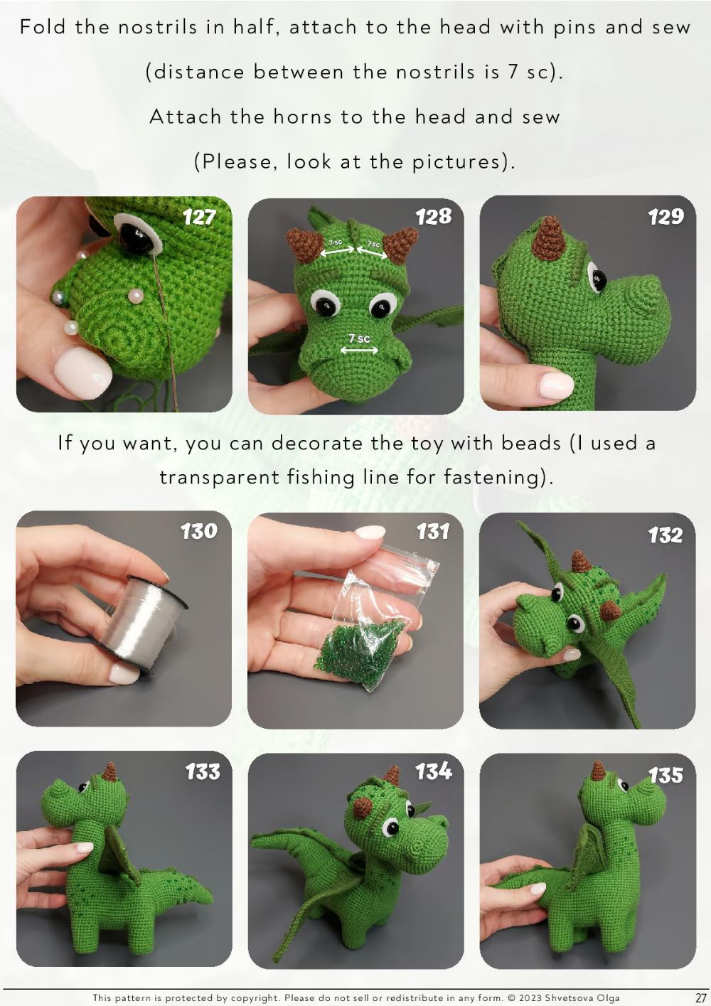 crochet pattern dragon