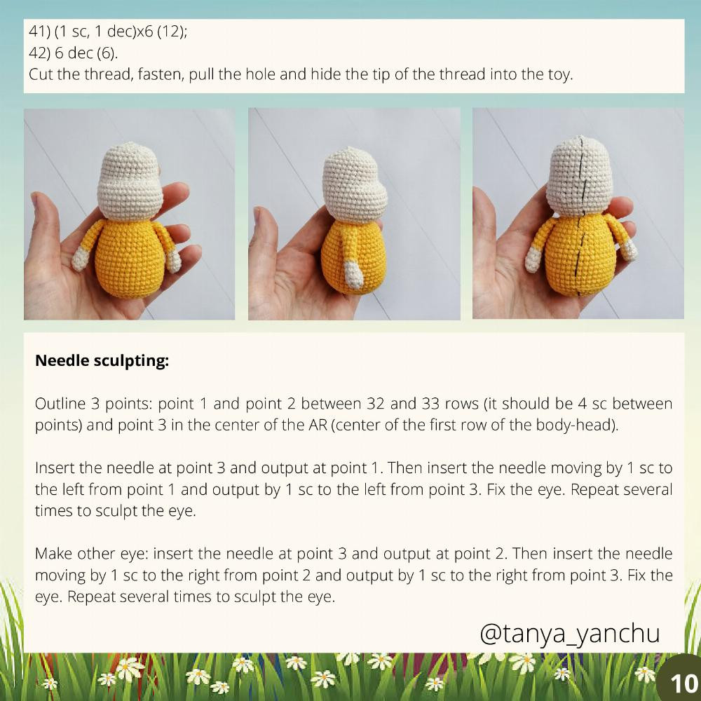 Crochet Pattern "Easter babies in the pots" (bunny, chick and carrot)