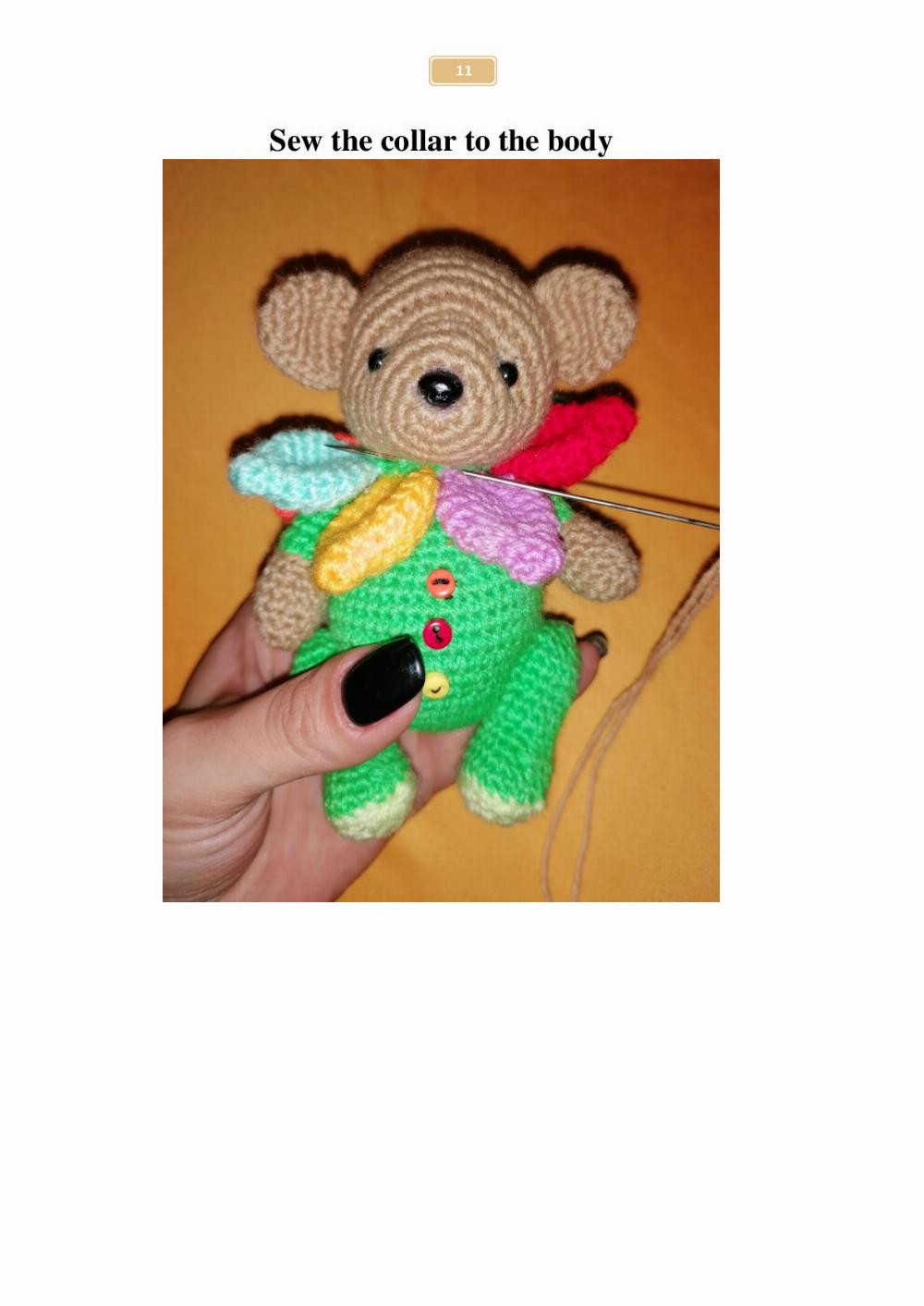 CROCHET PATTERN FLOWER TEDDY BEAR