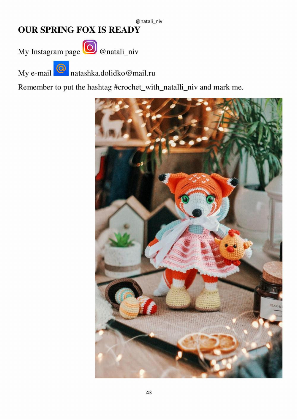 crochet pattern fox gloria