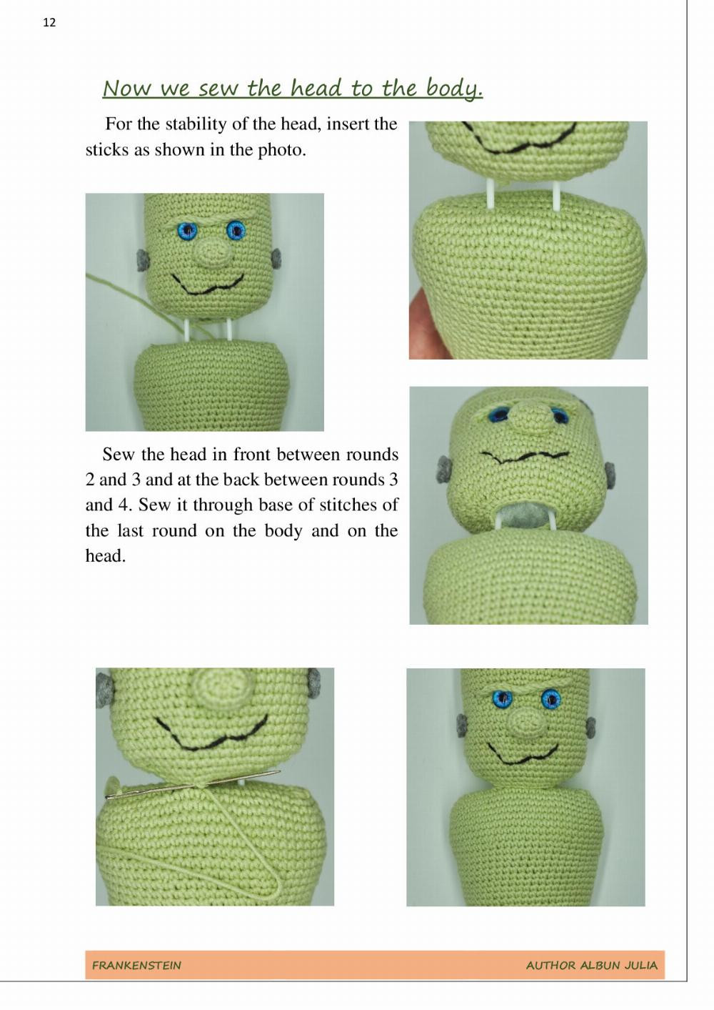 crochet Pattern Frankenstein