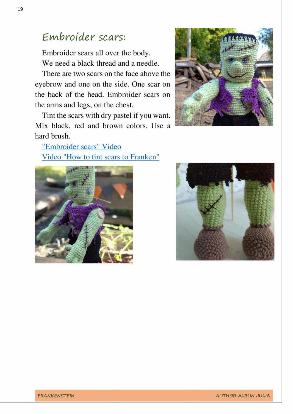 crochet Pattern Frankenstein