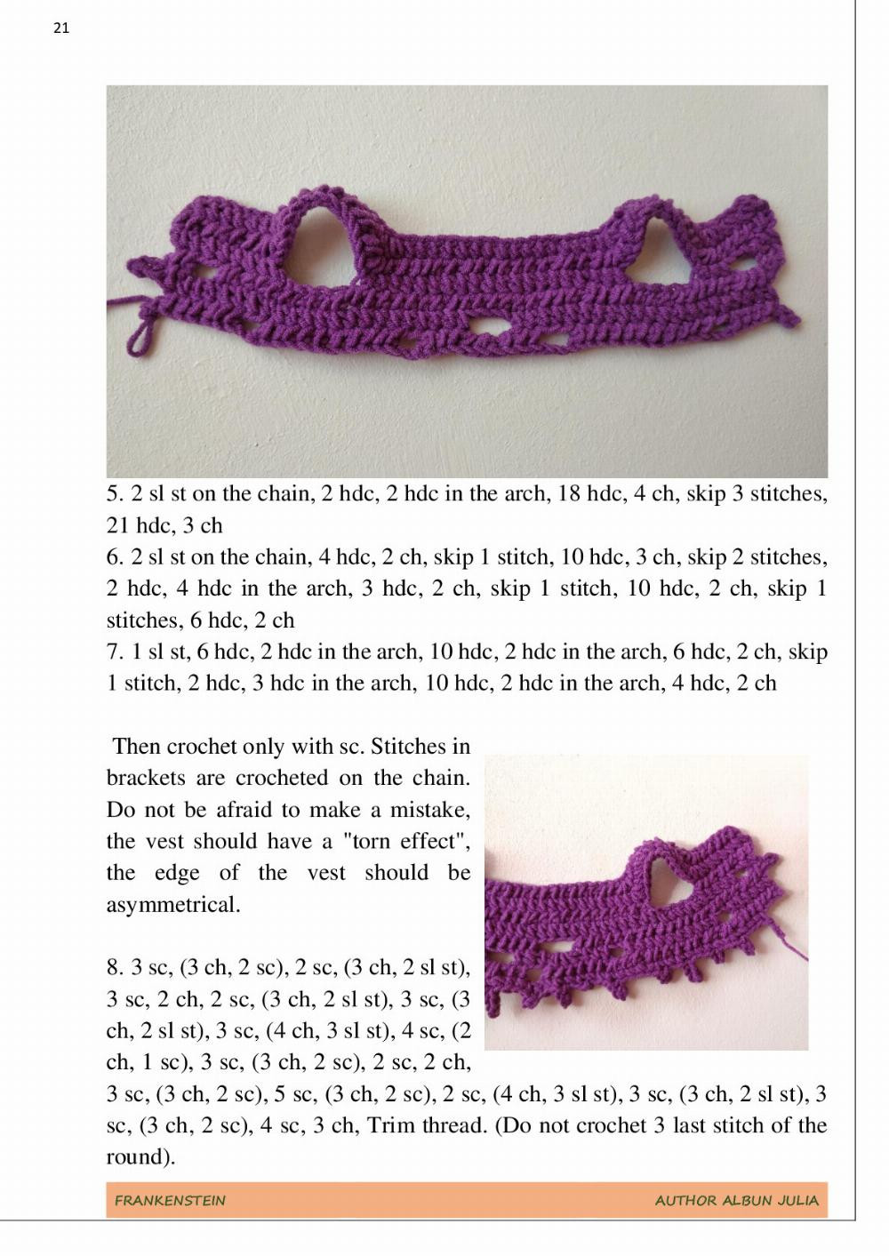 crochet Pattern Frankenstein