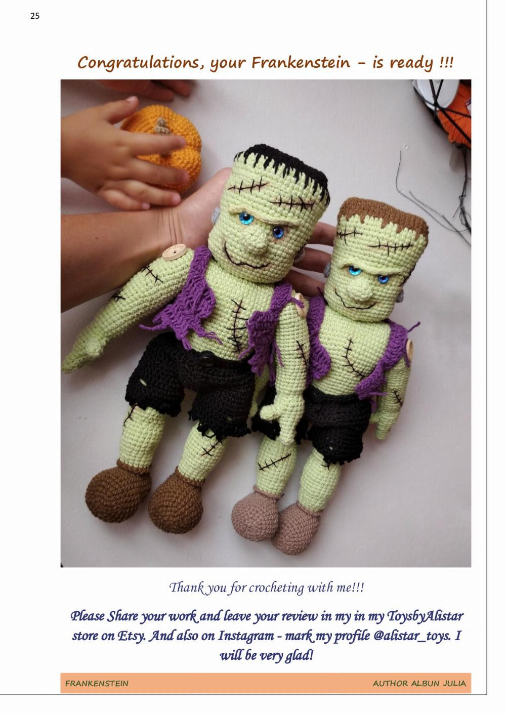 crochet Pattern Frankenstein