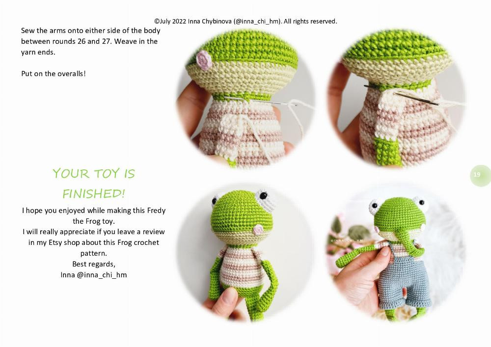 crochet pattern fredy the frog