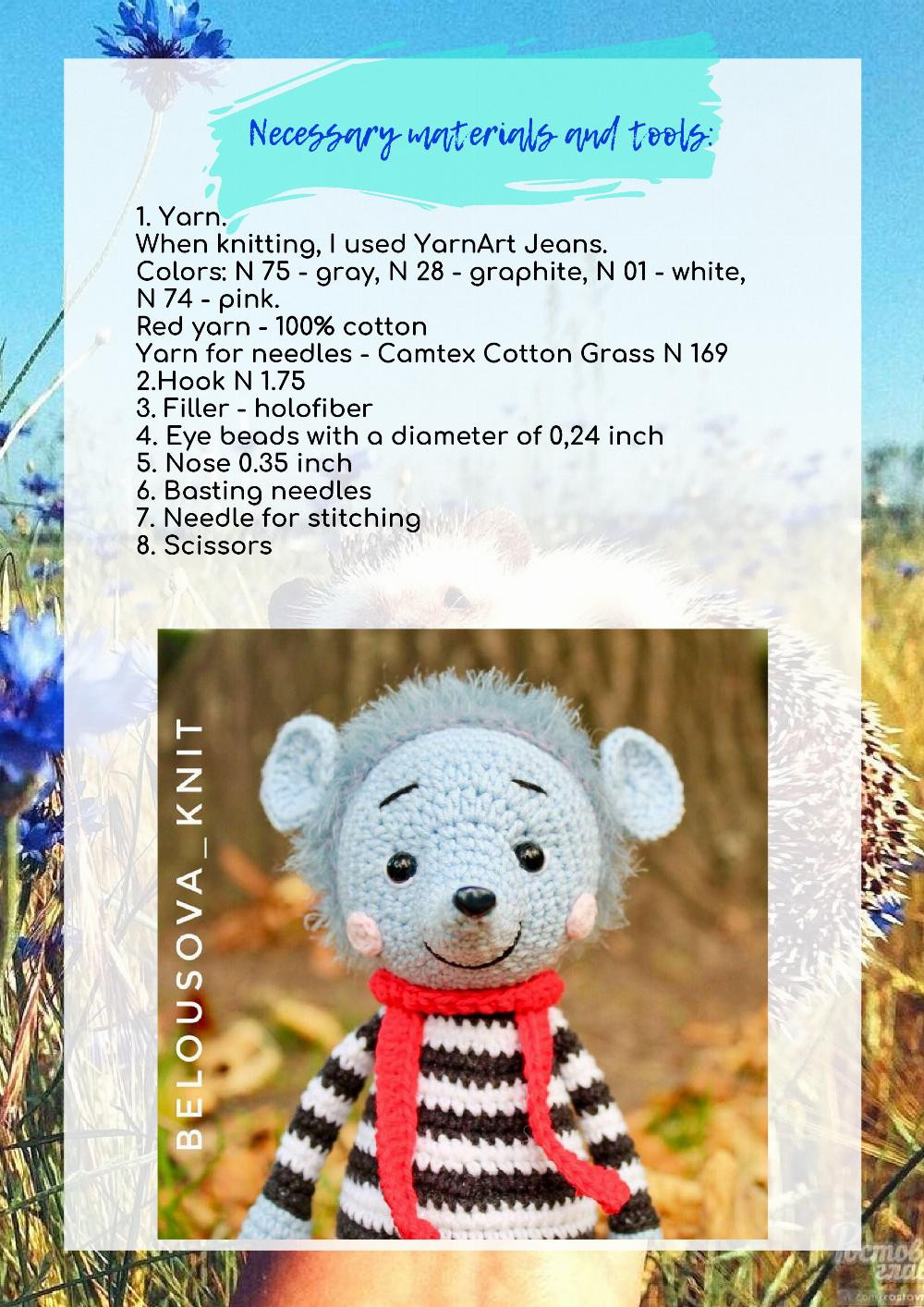 Crochet pattern "Hedgehog LUCKy" summer 2019