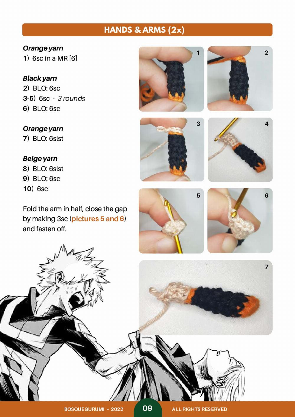 Crochet Pattern Inspired Amigurumi Katsuki Bakugo