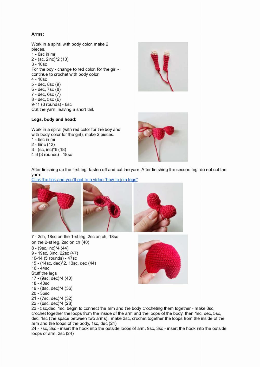 Crochet pattern “Little cherry dolls”