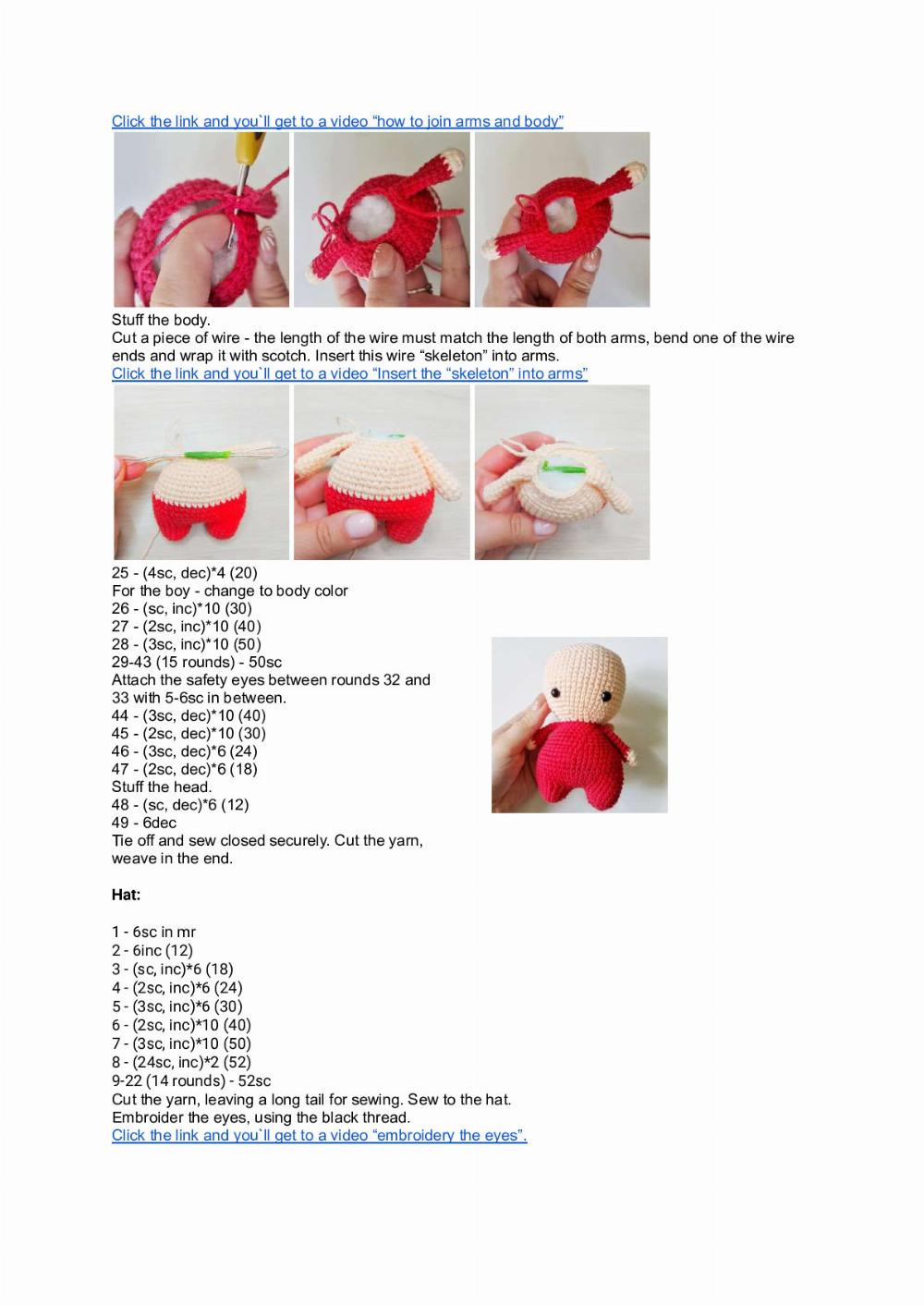 Crochet pattern “Little cherry dolls”