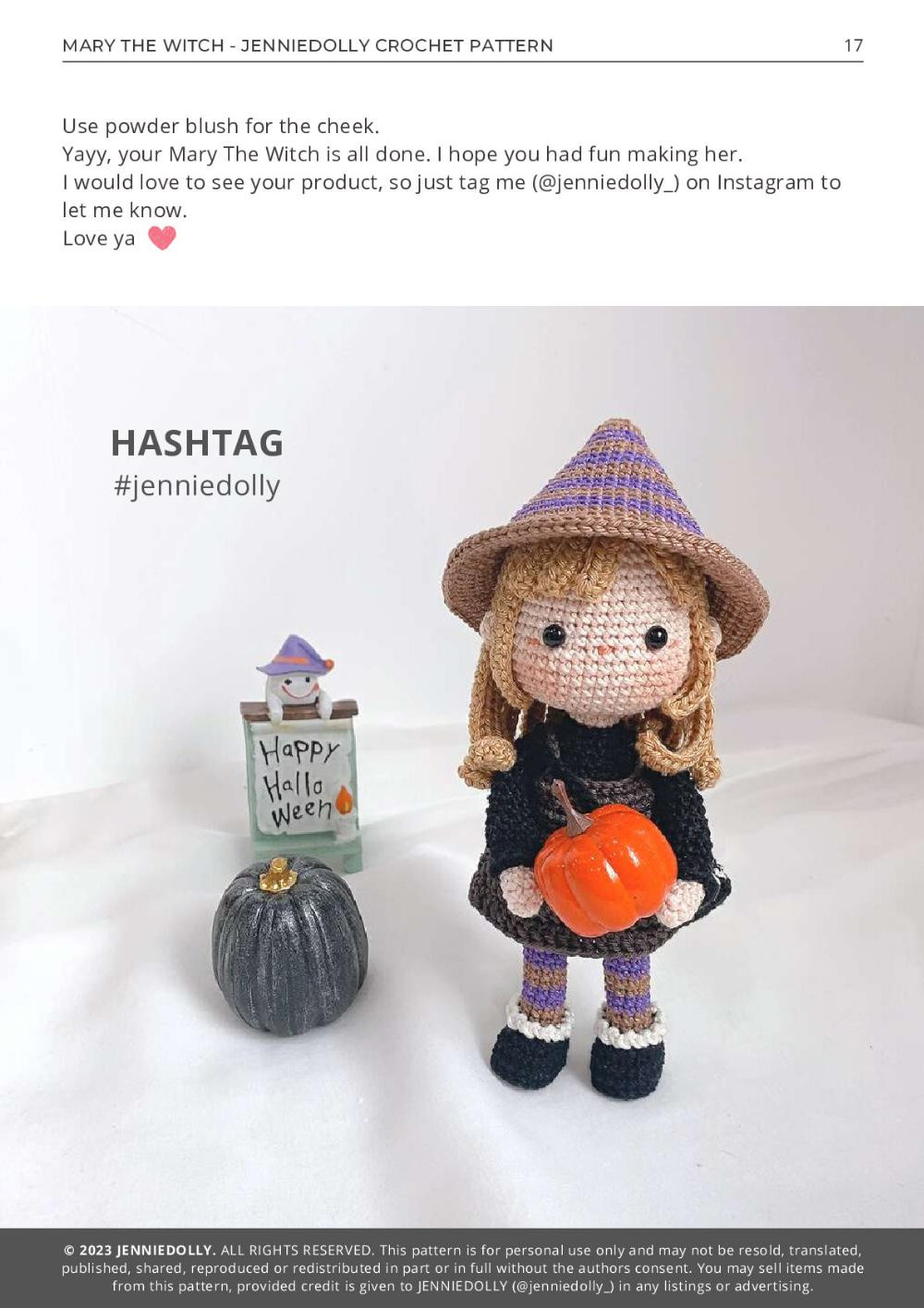 crochet pattern MARY THE WITCH