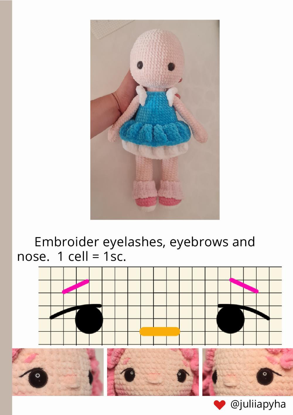 crochet pattern mia doll