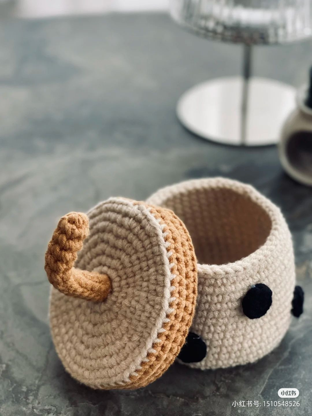 Crochet pattern Milk tea box