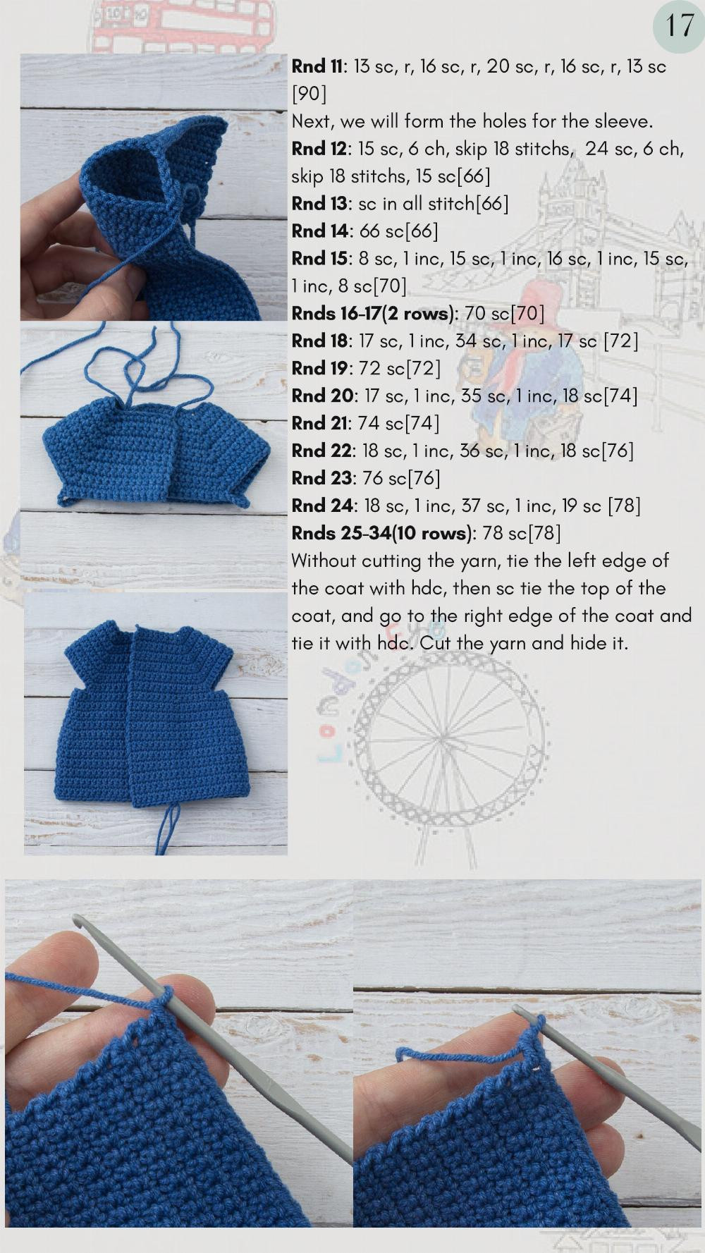 CROCHET PATTERN PADDINGTON BEAR LISENOK CHU