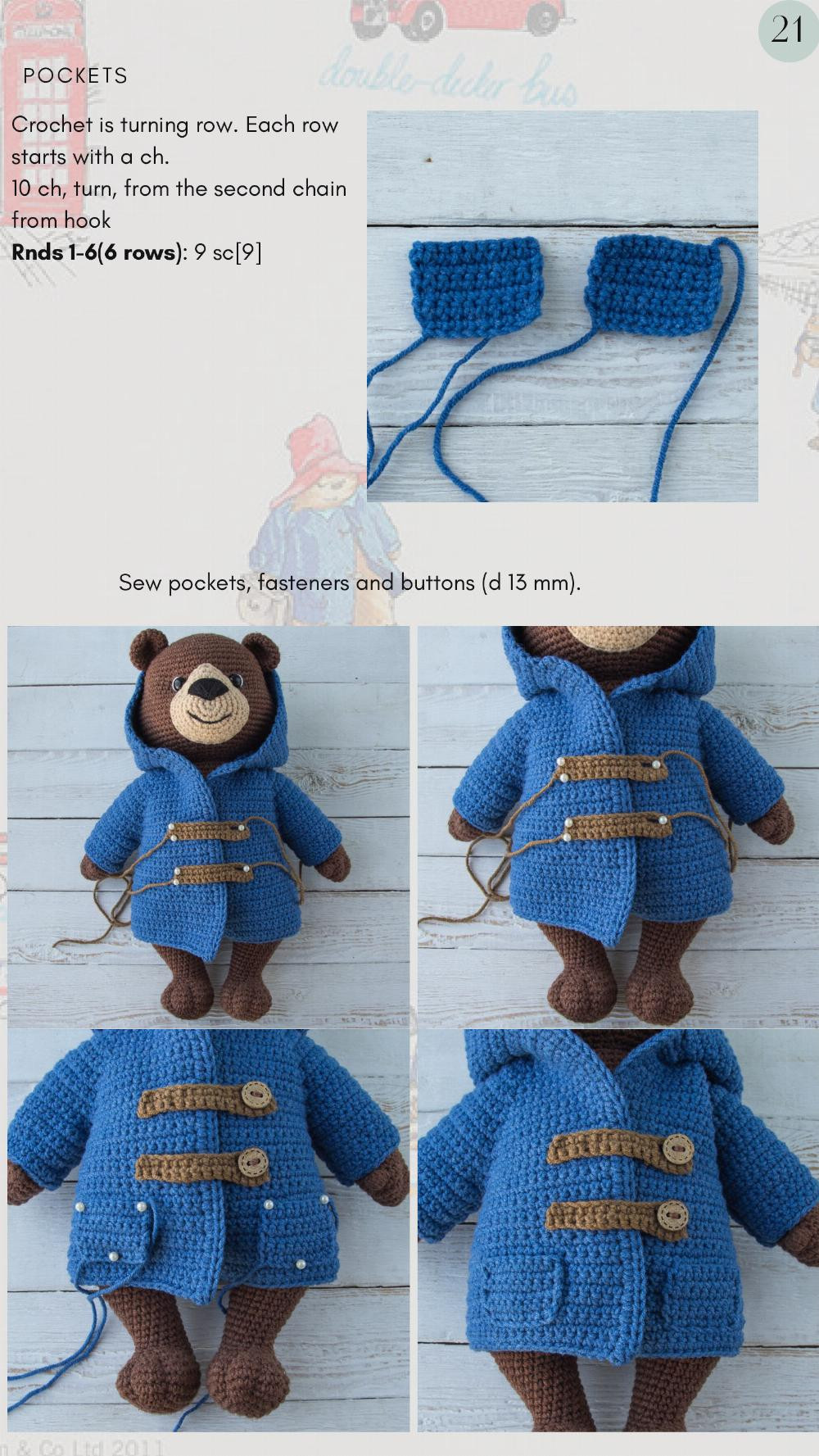 CROCHET PATTERN PADDINGTON BEAR LISENOK CHU