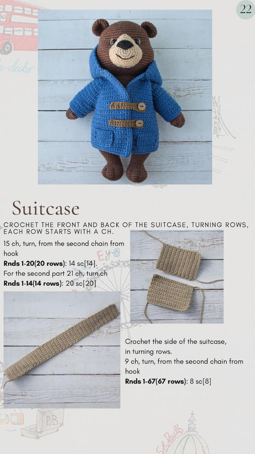 CROCHET PATTERN PADDINGTON BEAR LISENOK CHU