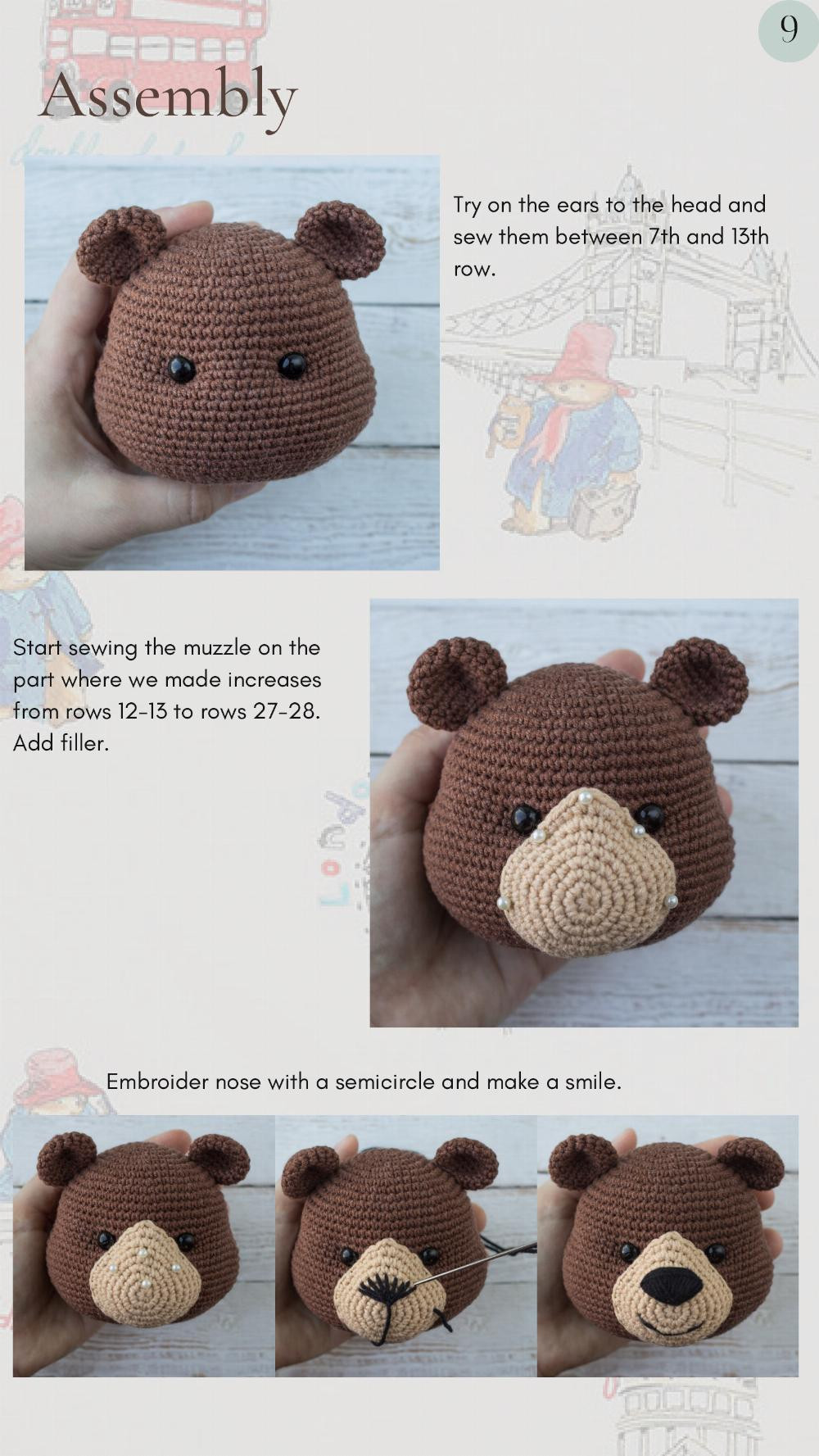 CROCHET PATTERN PADDINGTON BEAR LISENOK CHU