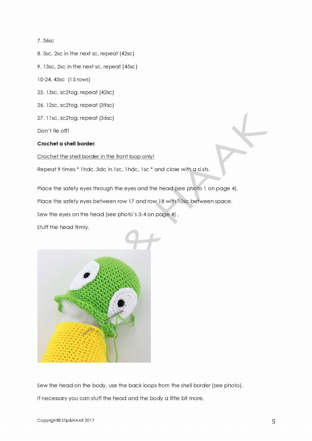 crochet Pattern Parrot Paco