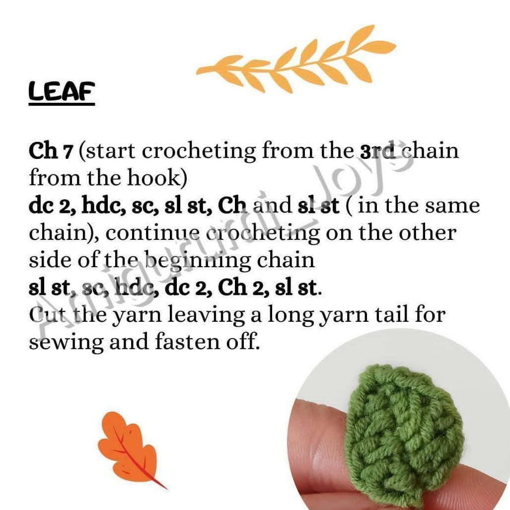 crochet pattern quick and easy leaf