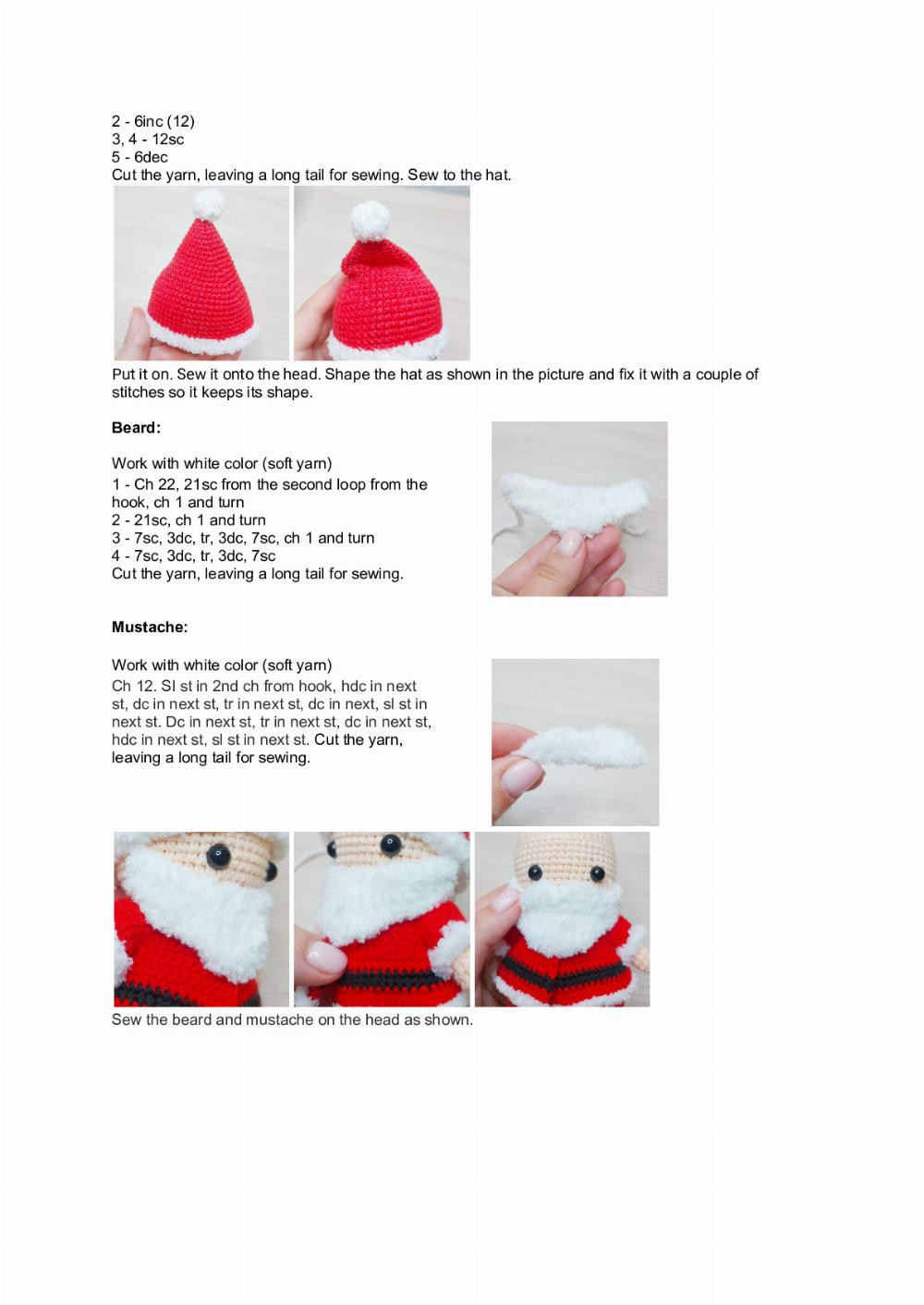 crochet pattern santa claus with christmas sock