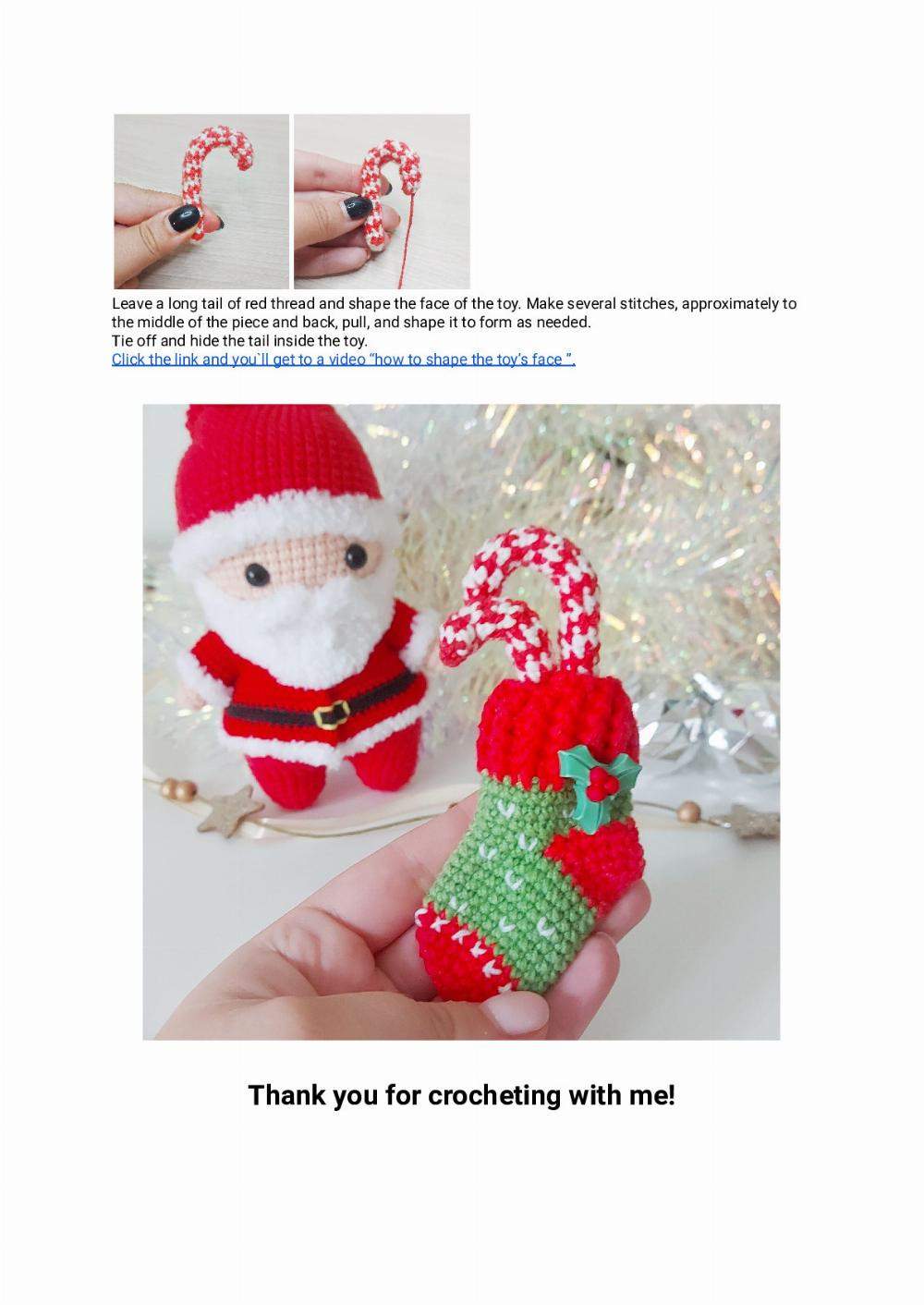 crochet pattern santa claus with christmas sock