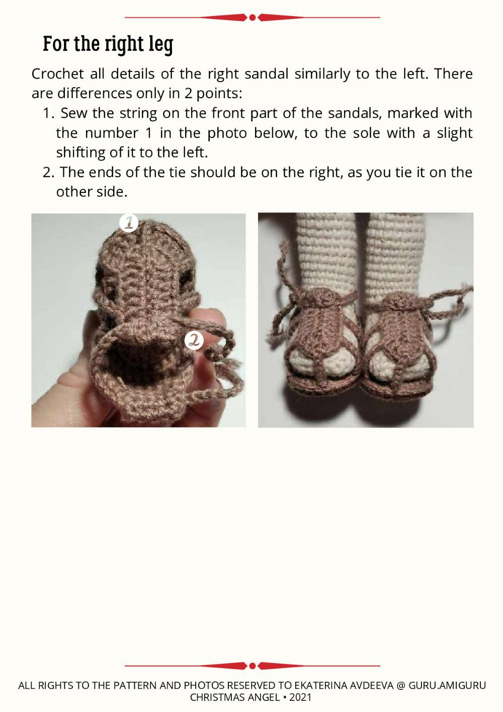 Crochet pattern The Christmas angel doll