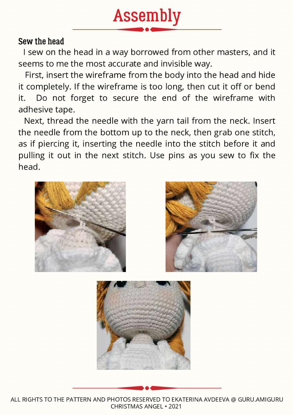 Crochet pattern The Christmas angel doll