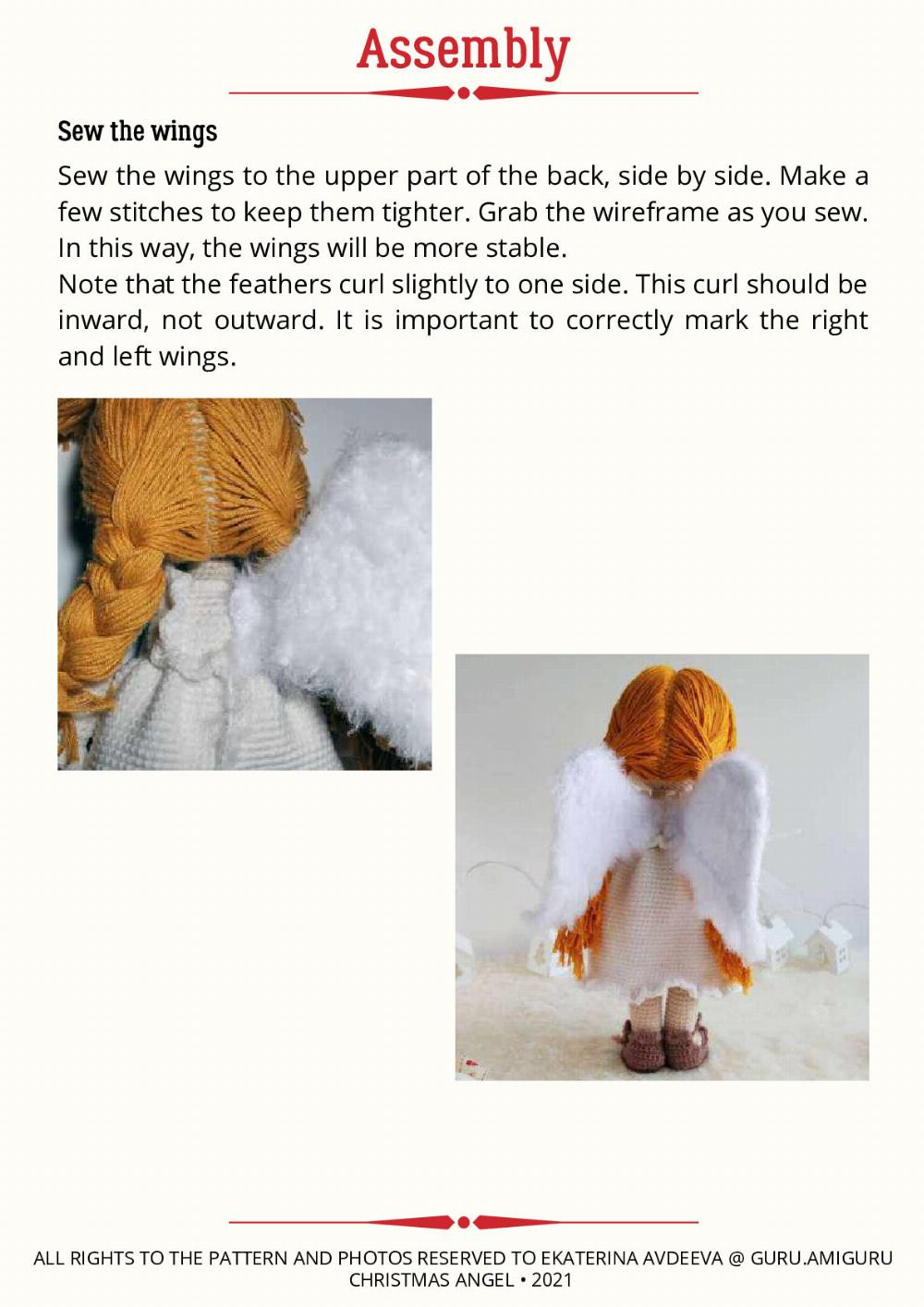 Crochet pattern The Christmas angel doll